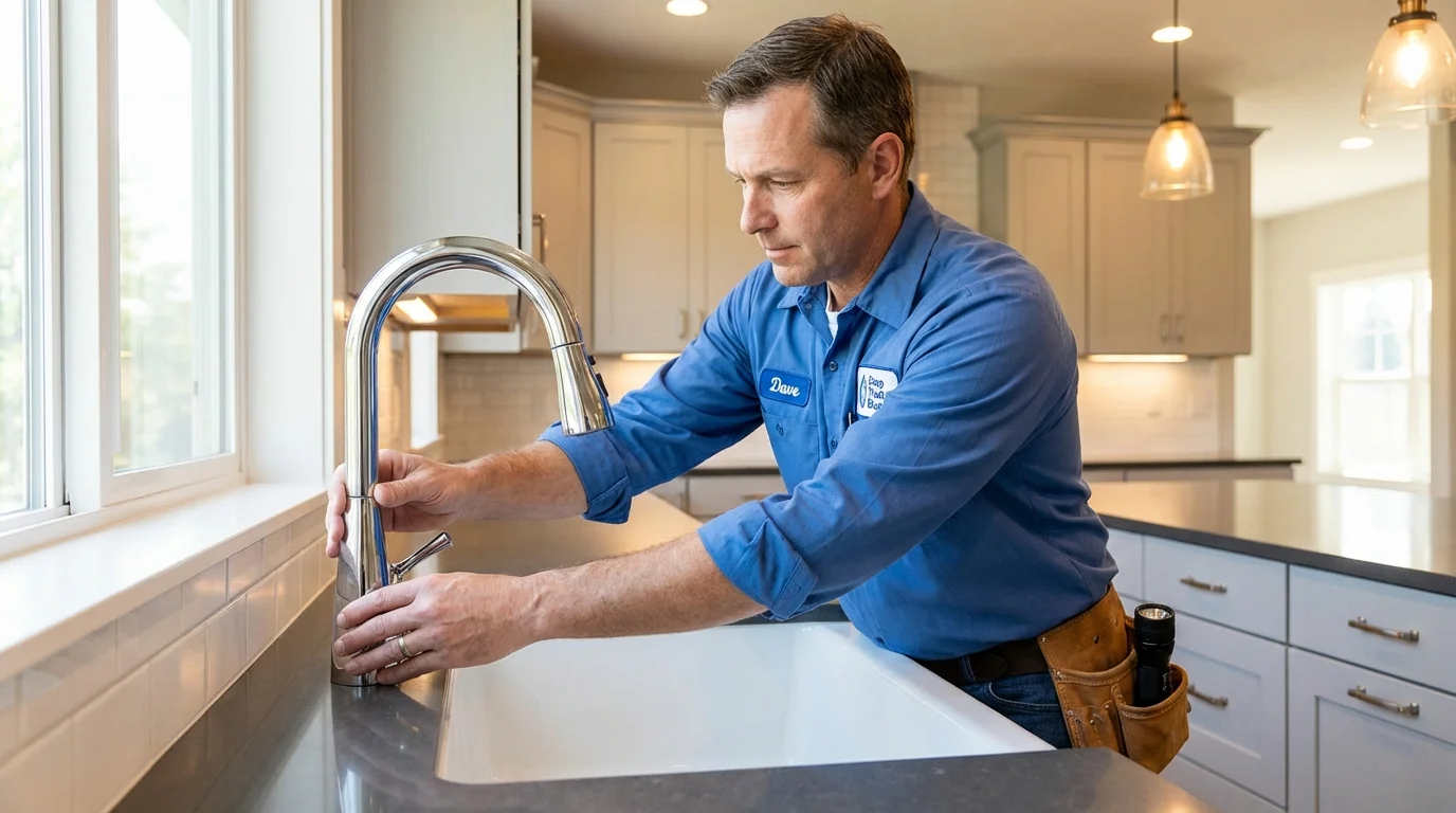 Kitchen faucet installation by Johns Plumbing LLC in Shiner